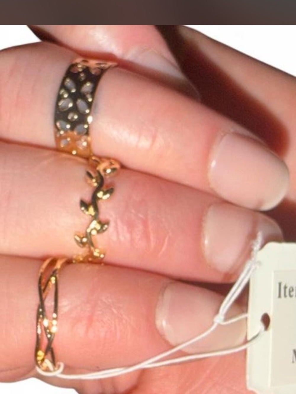 Gold toe ring set